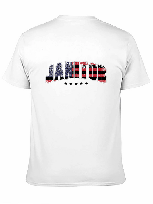 Camiseta Negra Janitor Estilo USA