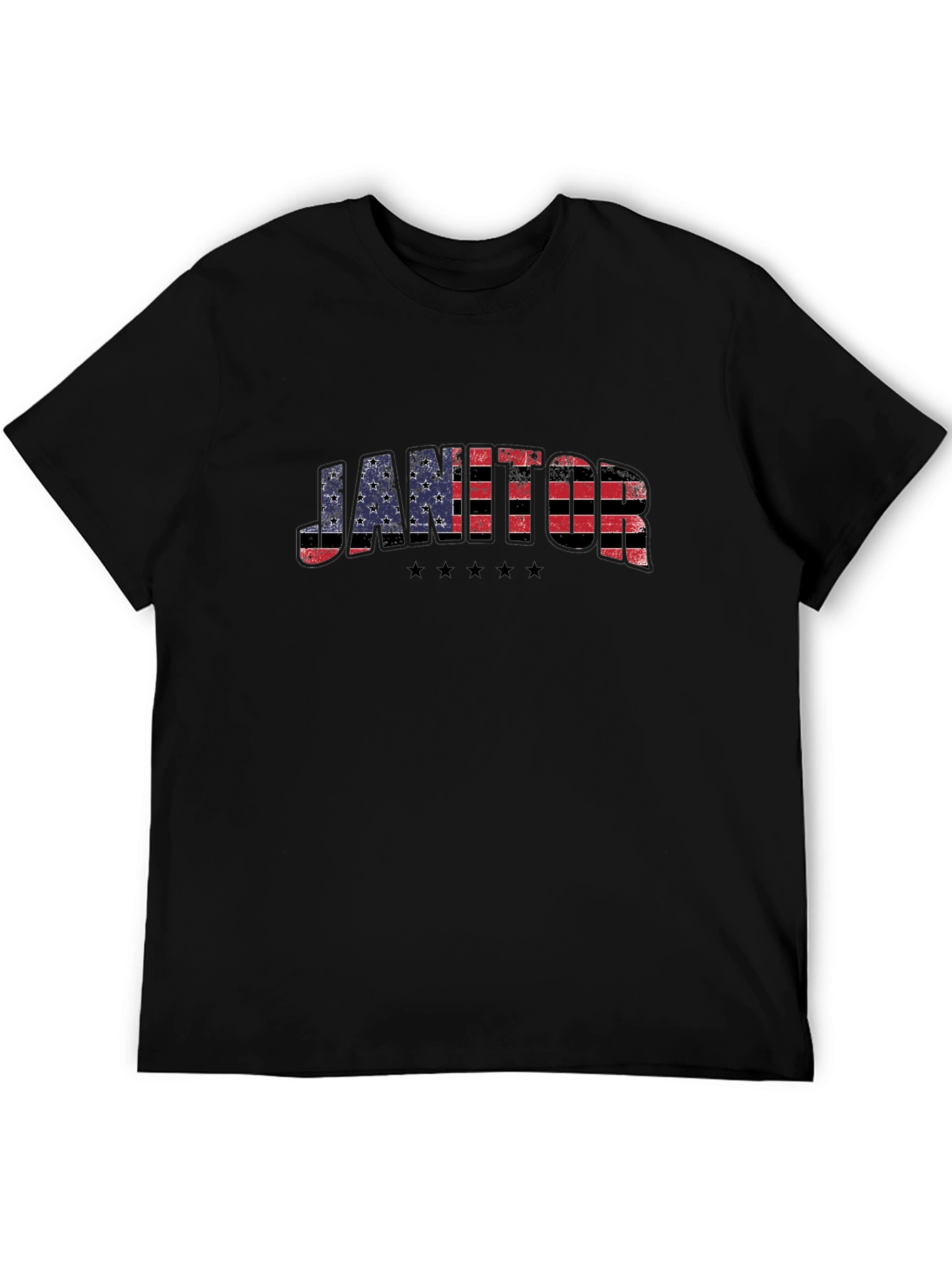 Camiseta Negra Janitor Estilo USA