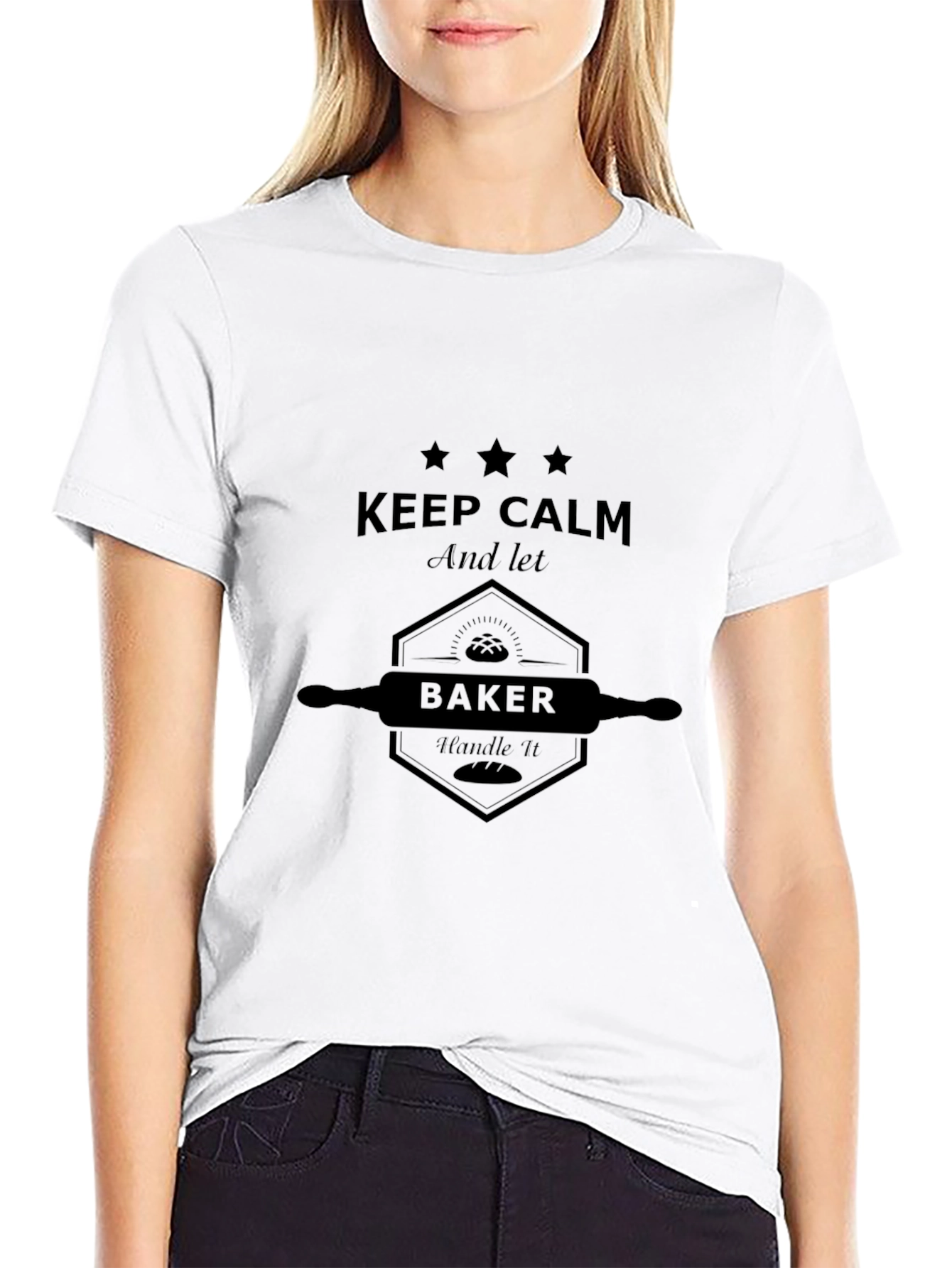 Camiseta Negra Keep Calm Baker