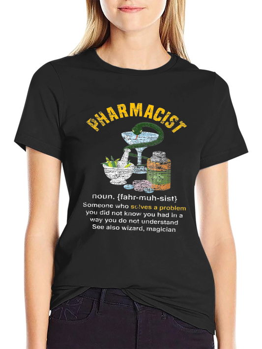 Camiseta Negra de Farmacéutico