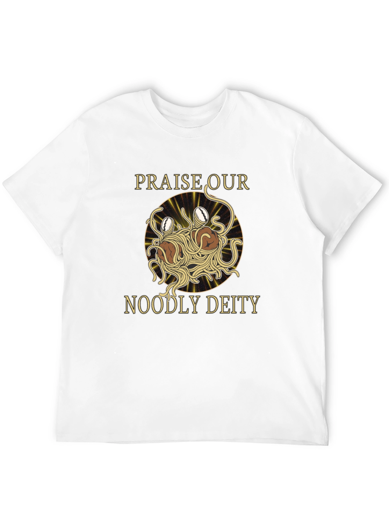 Camiseta Negra Flying Spaghetti Monster