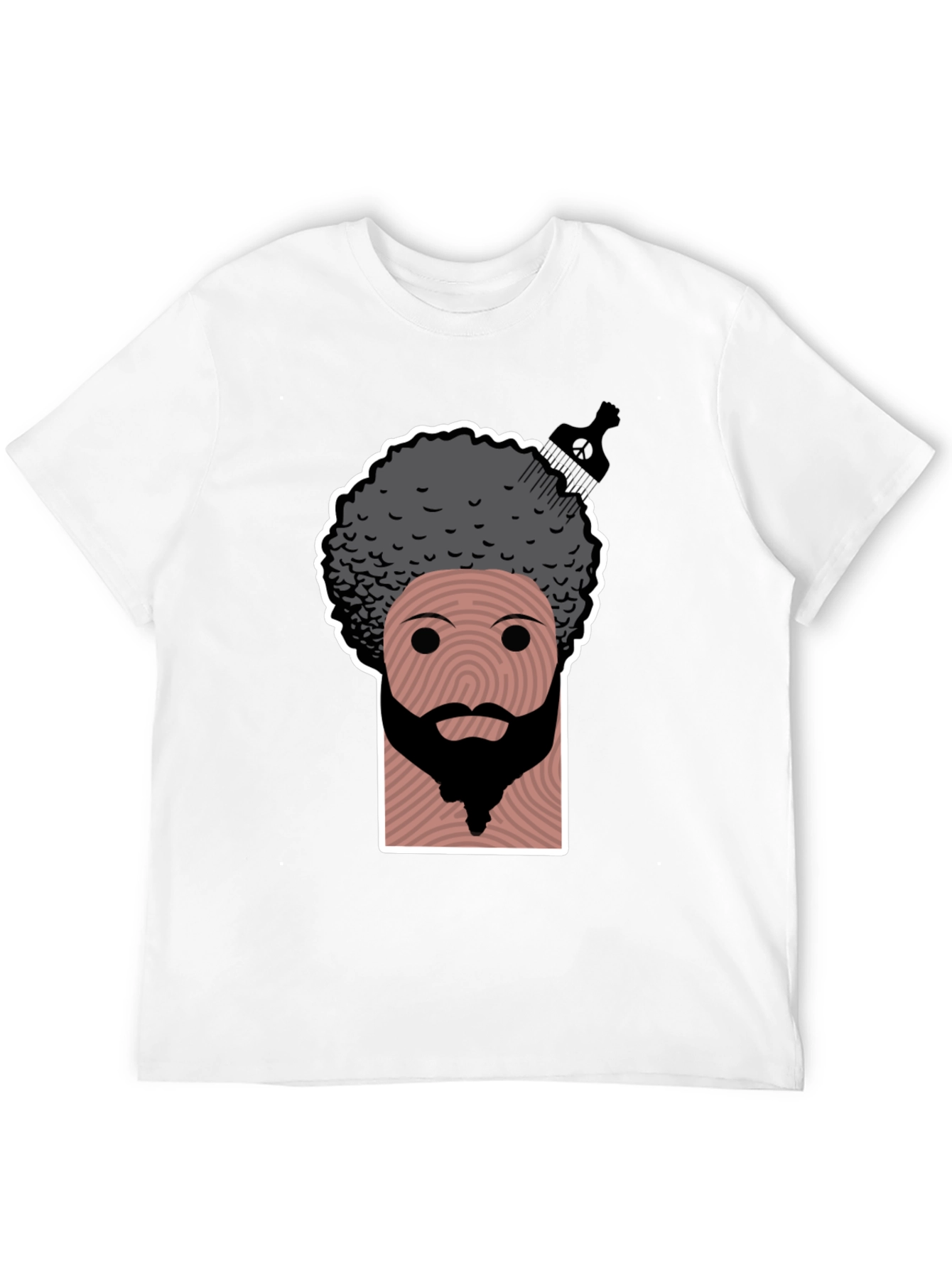 Camiseta Negra con Diseño Afro Original