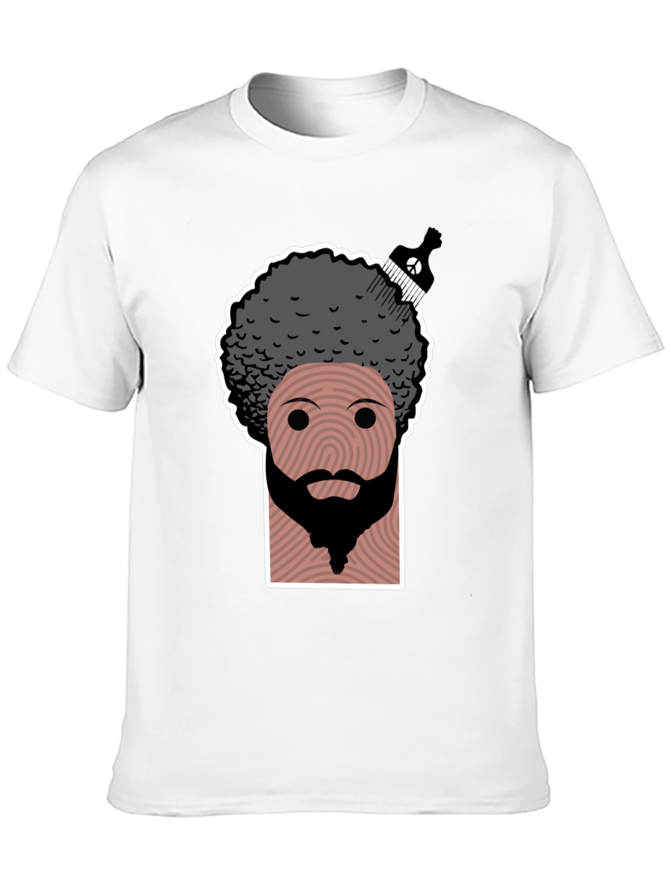 Camiseta Negra con Diseño Afro Original