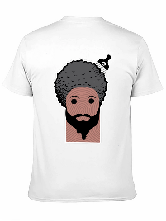 Camiseta Negra con Diseño Afro Original
