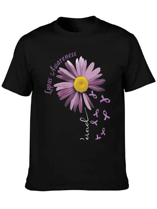Camiseta Concienciación Lupus con Margarita Púrpura