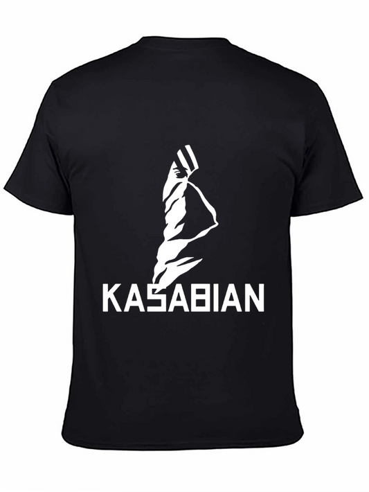 Camiseta Negra Kasabian Diseño Gráfico Hombre