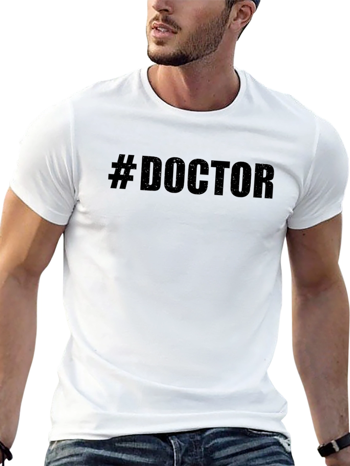 Camiseta Negra #DOCTOR Unisex - Estilo Casual