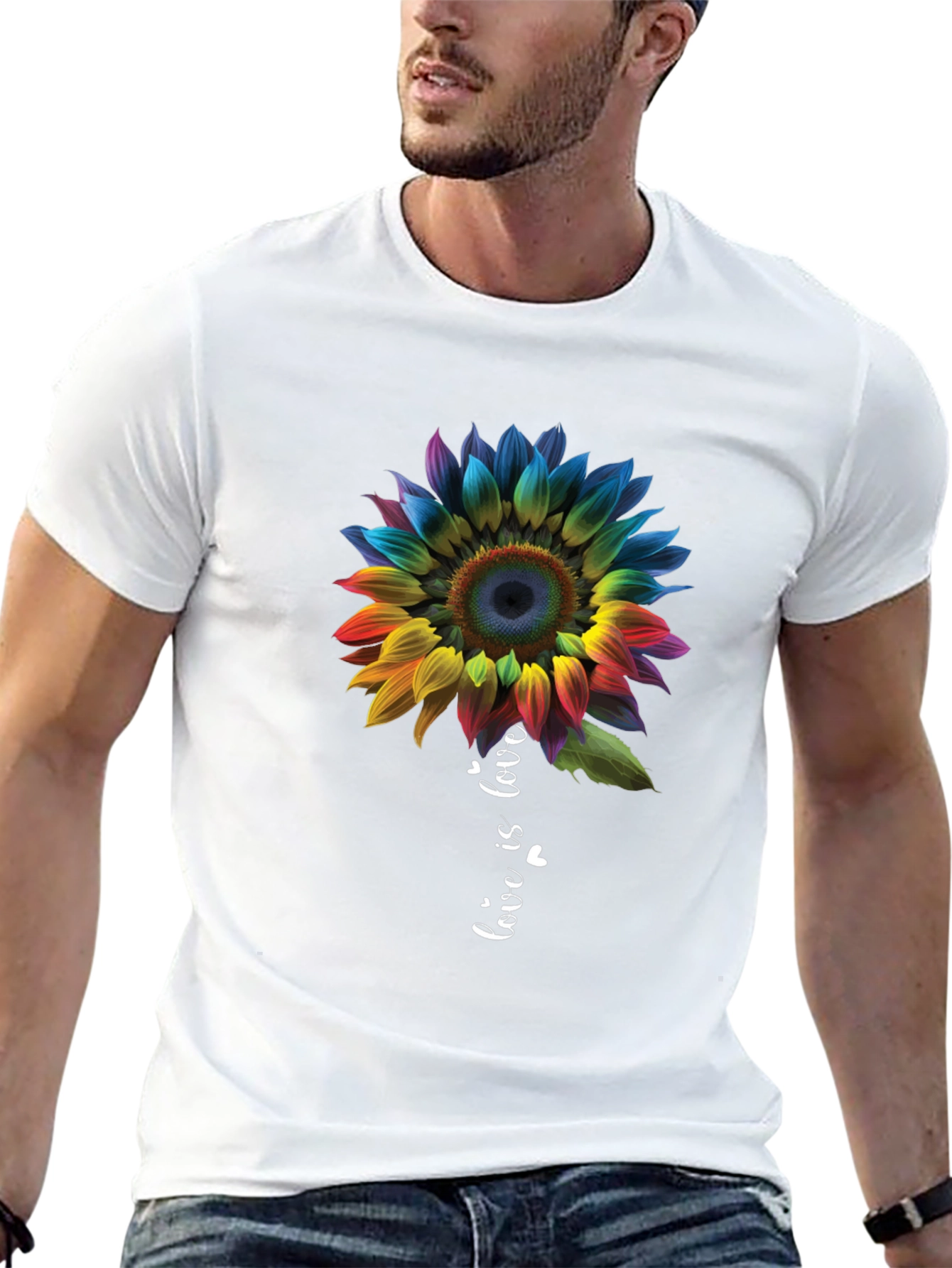 Camiseta Negra Girasol El Amor es Amor
