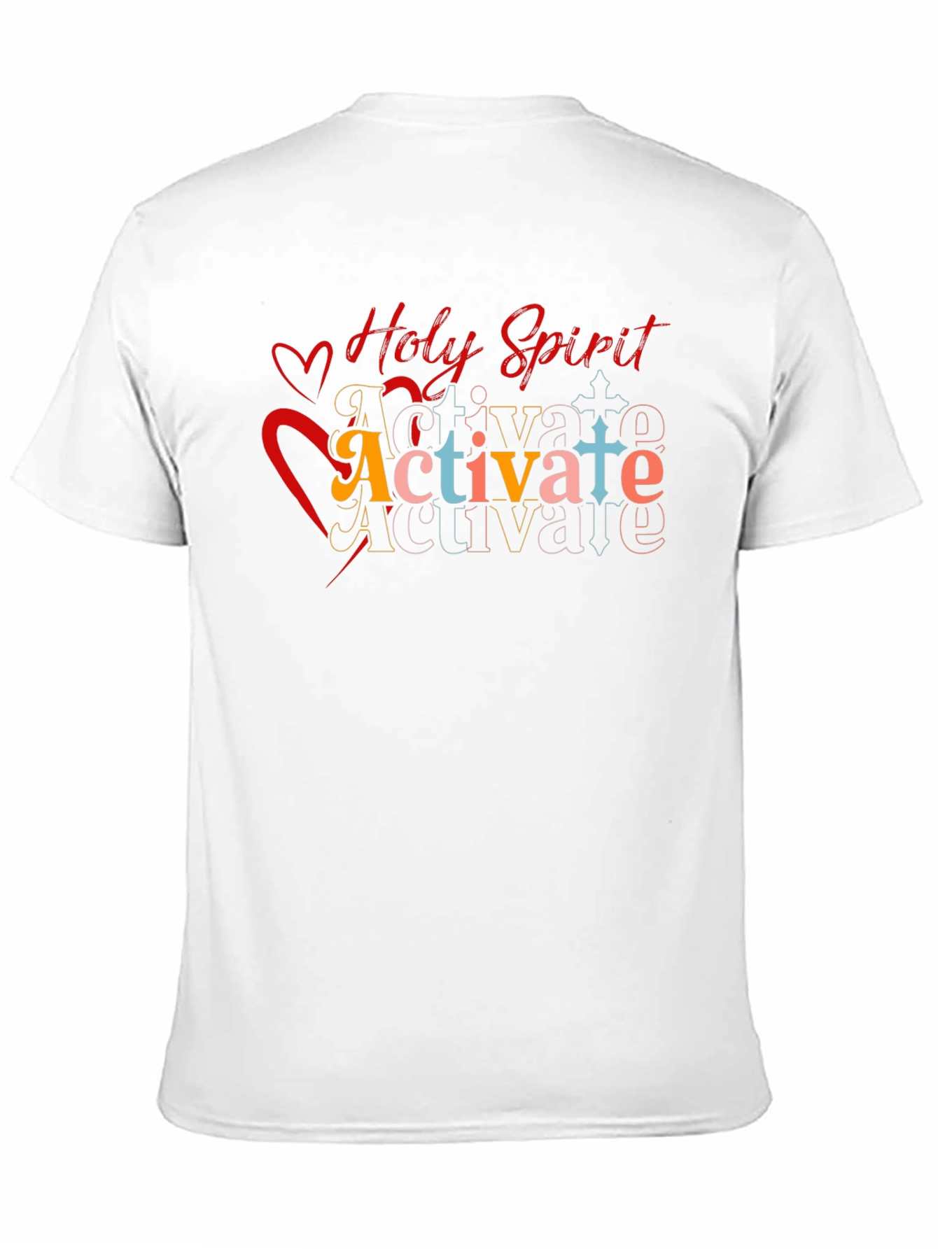 Camiseta Negra con Diseño Holy Spirit Activate