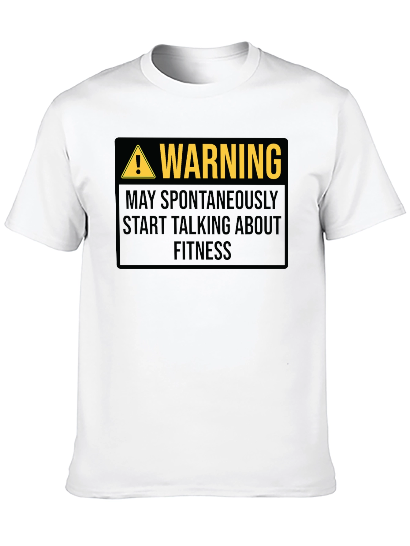 Camiseta Negra Divertida: ¡Advertencia Fitness!