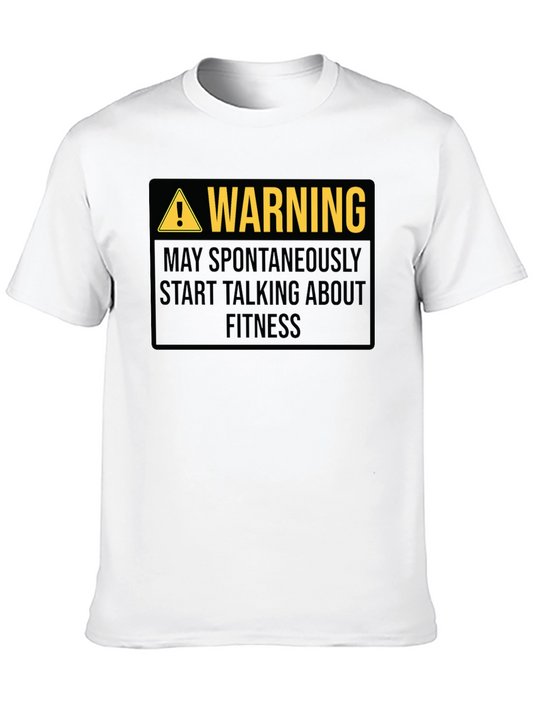 Camiseta Negra Divertida: ¡Advertencia Fitness!