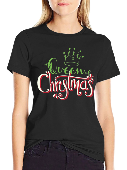 Camiseta Negra Queen of Christmas
