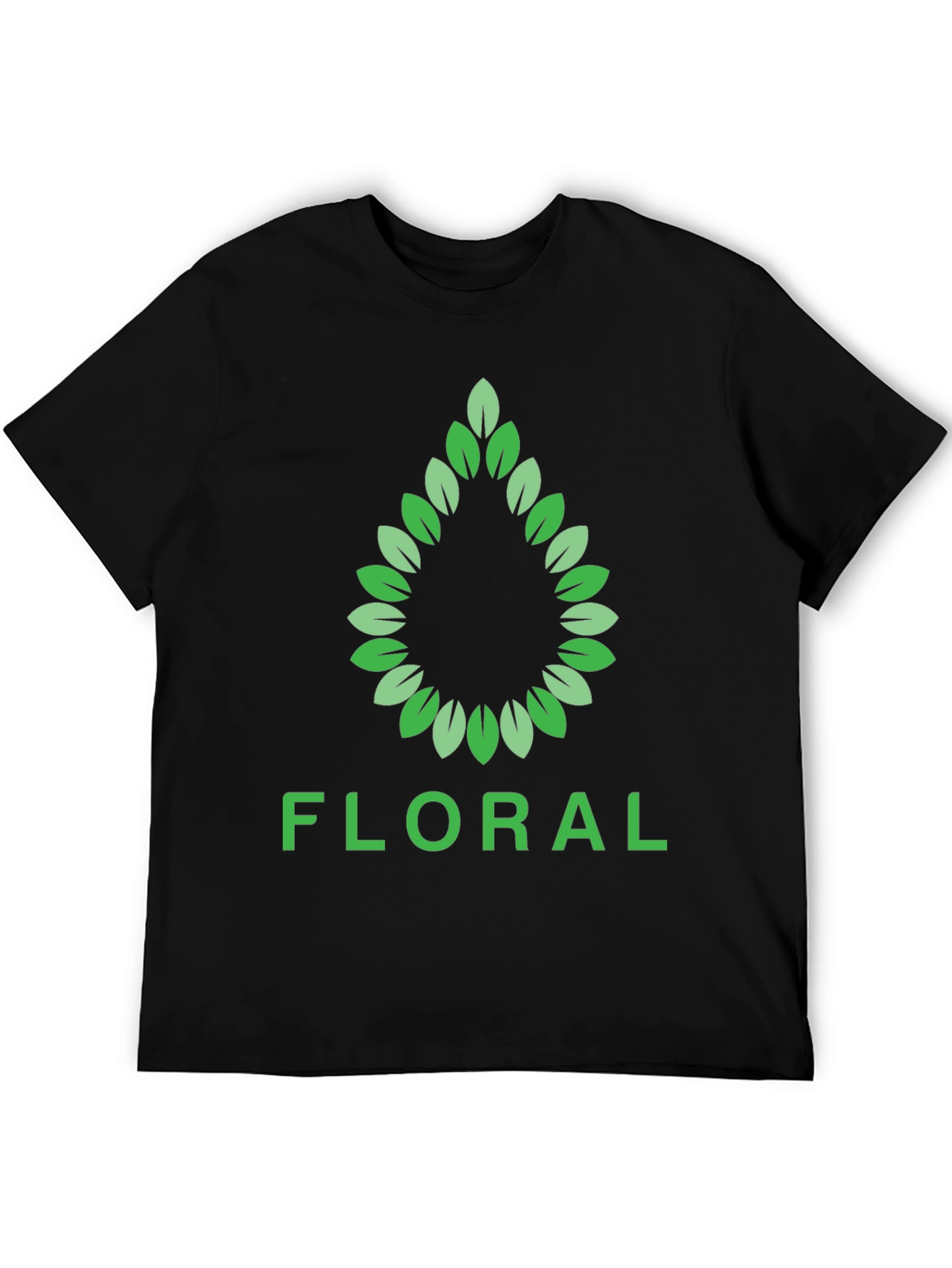 Camiseta Negra Floral Hombre - Diseño Elegante