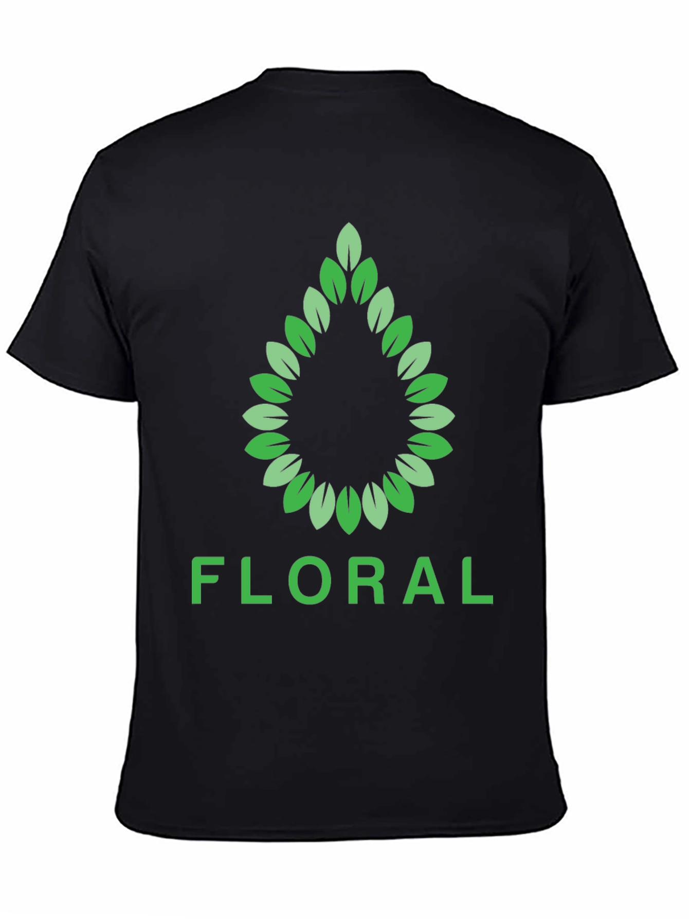 Camiseta Negra Floral Hombre - Diseño Elegante