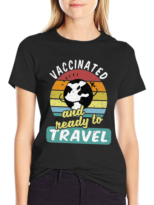 Camiseta Vacunado y Listo Para Viajar
