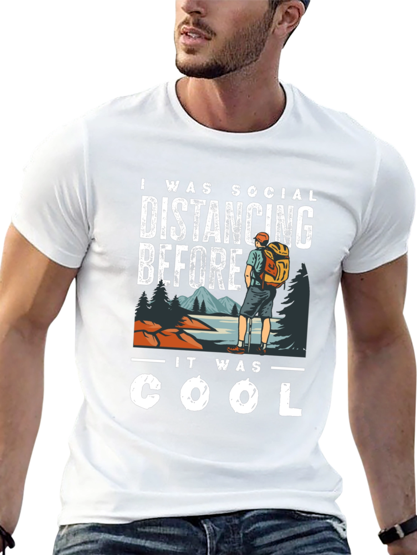 Camiseta Distanciamiento Social - Senderismo Cool