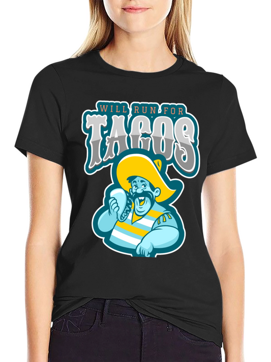 Camiseta Negra: Correré por Tacos
