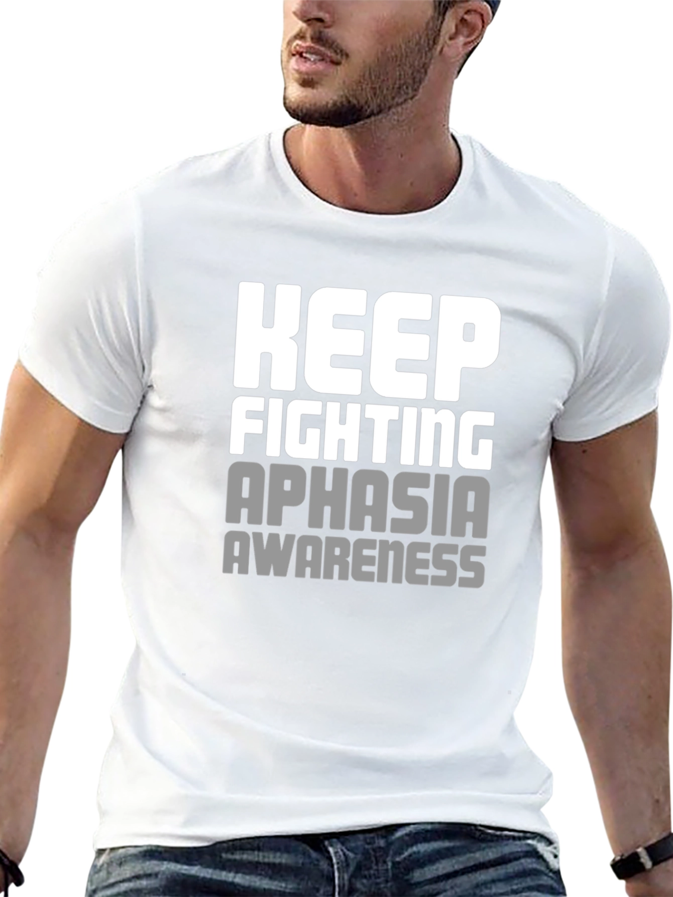 Camiseta Keep Fighting Aphasia Awareness