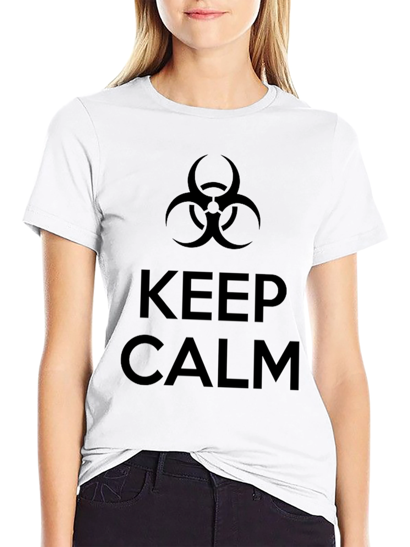 Camiseta Negra Keep Calm Biohazard