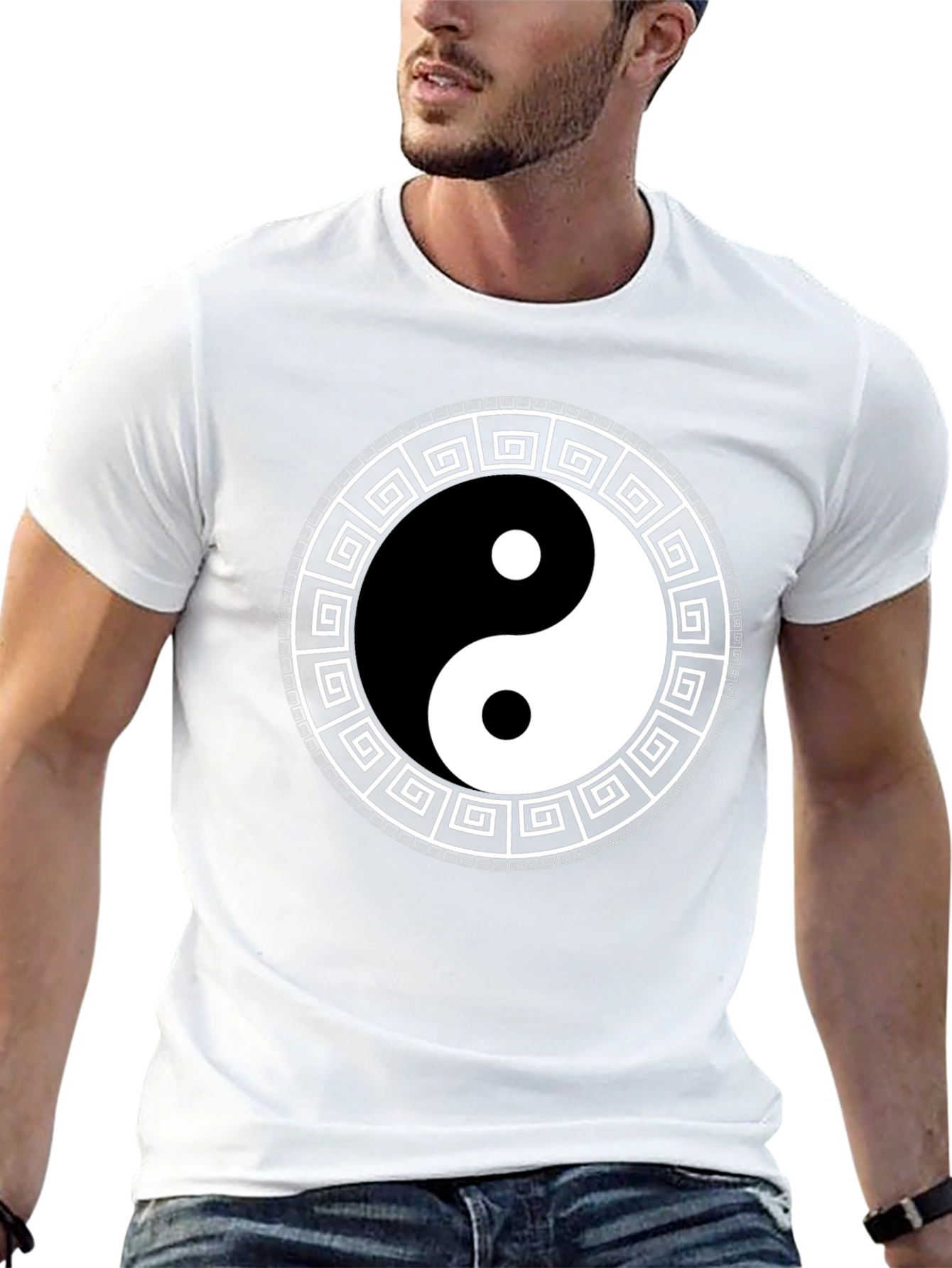 Camiseta Yin Yang para Hombre - Diseño Circular