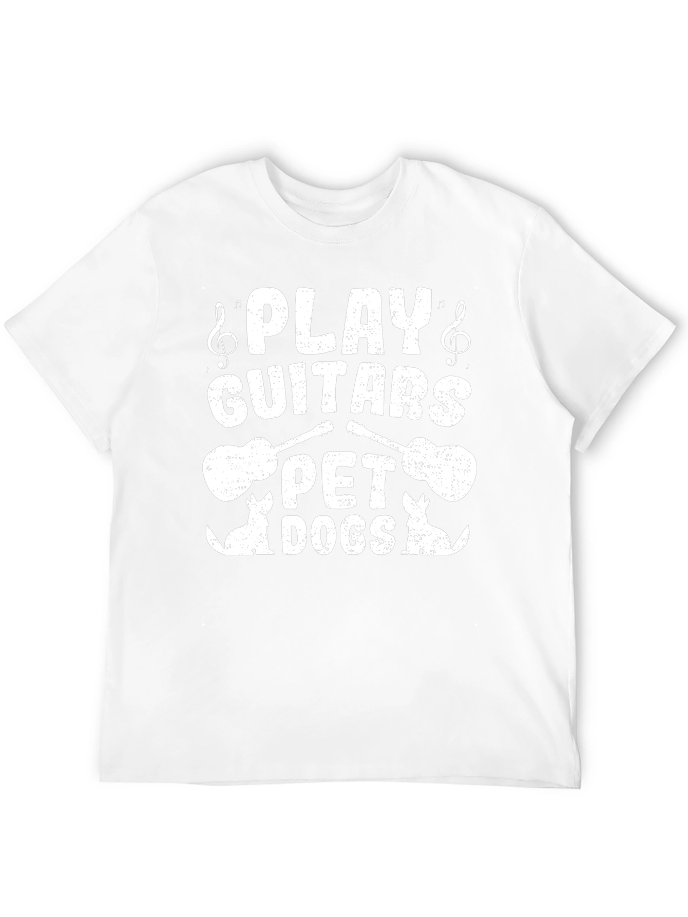 Camiseta Negra Guitarras y Perros