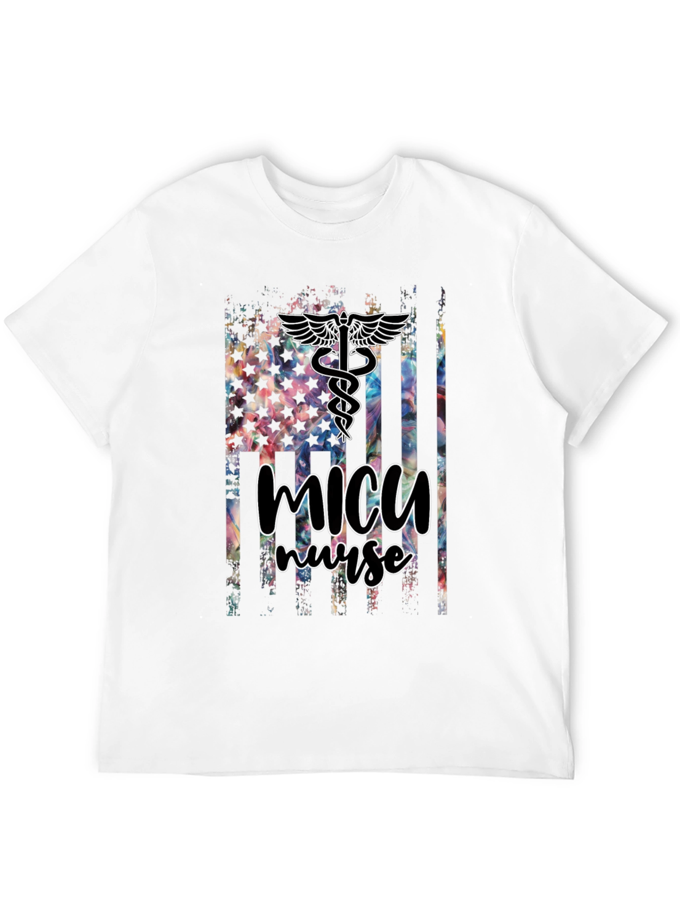 Camiseta Negra Estampada Enfermera UCI