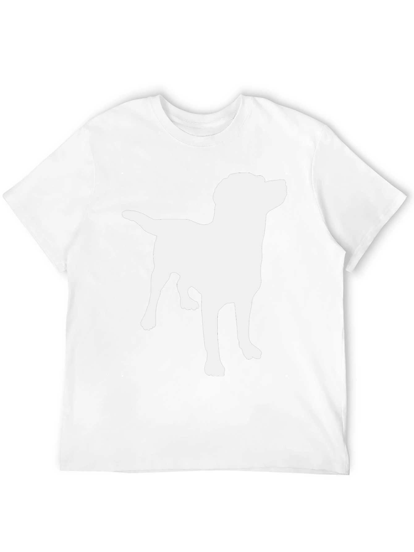 Camiseta Negra con Silueta de Perro Labrador