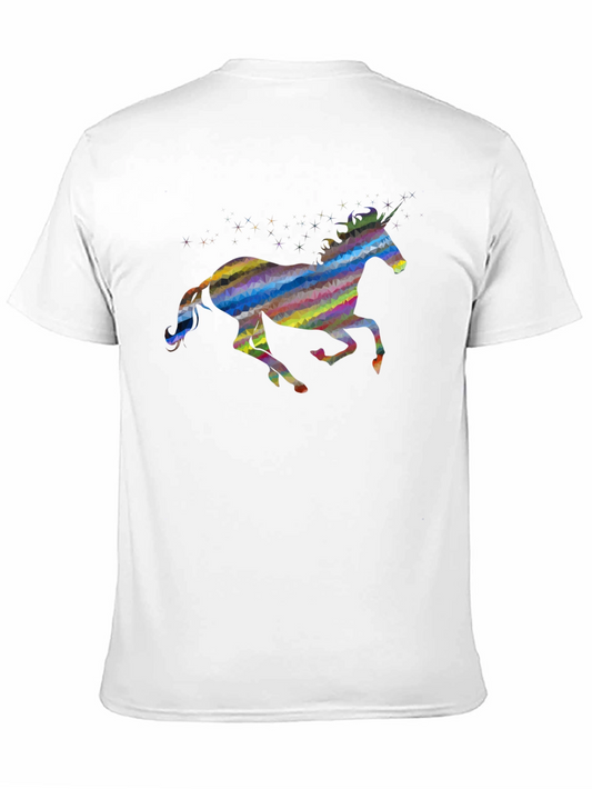 Camiseta Negra con Unicornio Multicolor