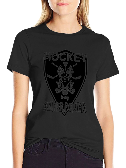 Camiseta Negra Hockey is My Superpower