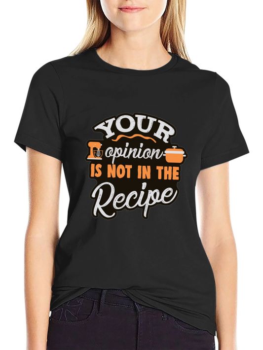 Camiseta Negra con Estampado Culinario Divertido