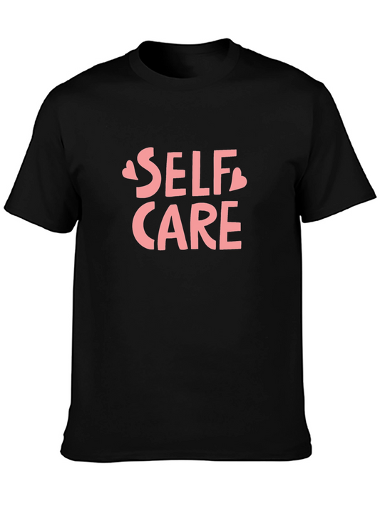 Camiseta Negra con Diseño Self Care