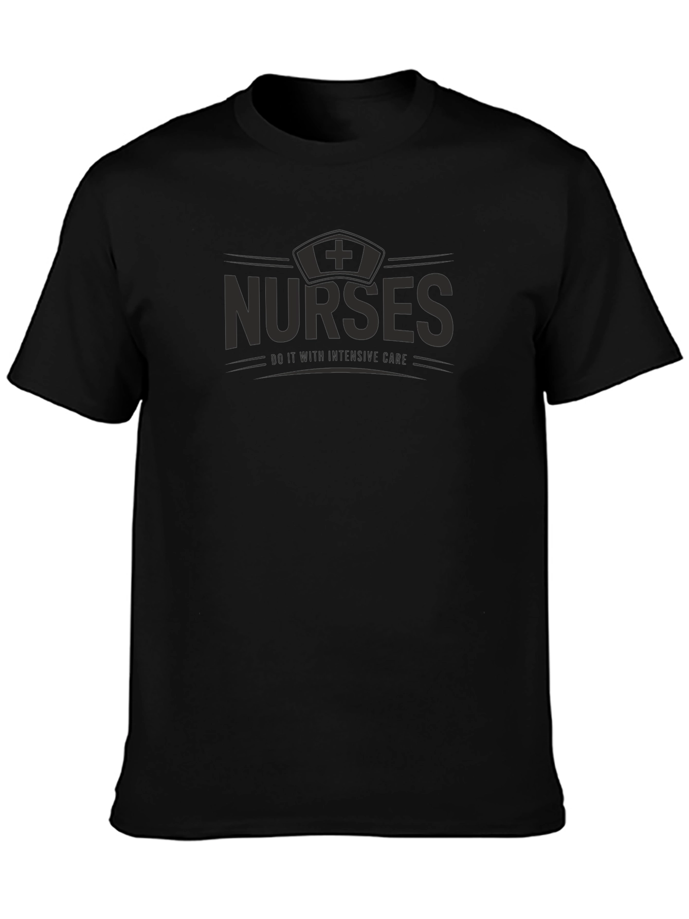 Camiseta Negra Nurses Do It With Intensive Care
