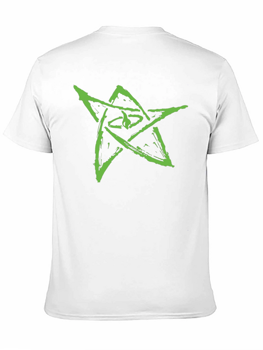 Camiseta Negra con Diseño de Estrella Verde