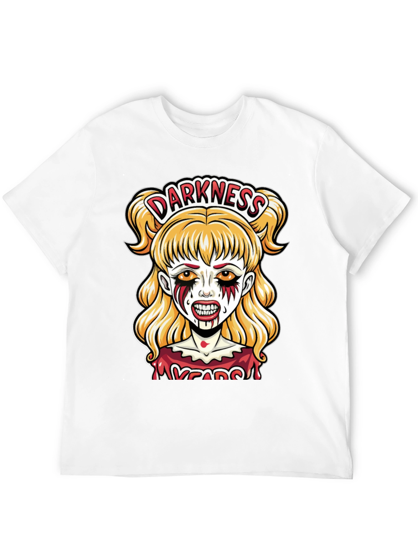 Camiseta Negra con Diseño de Terror Darkness