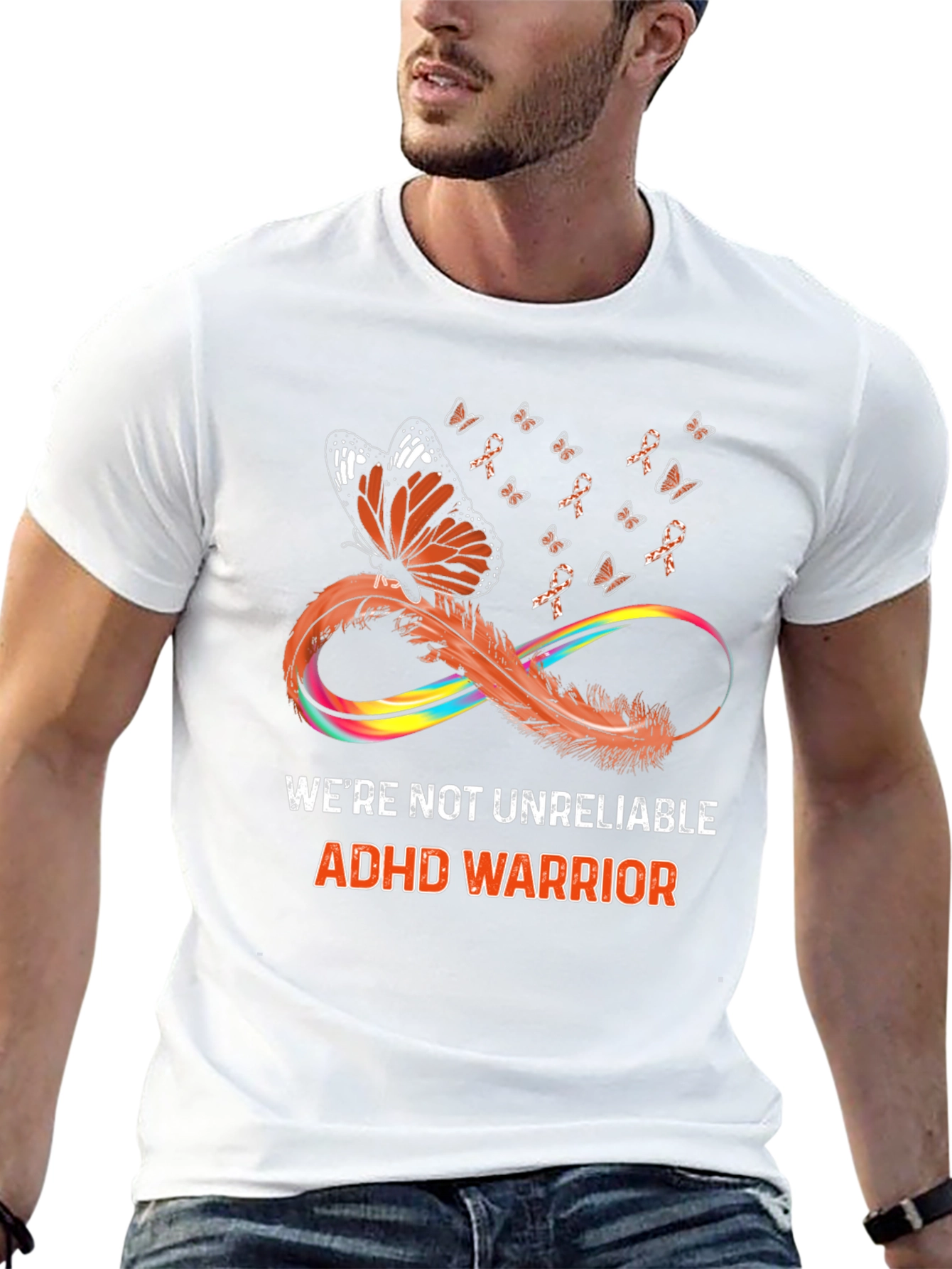 Camiseta Negra ADHD Warrior Butterfly