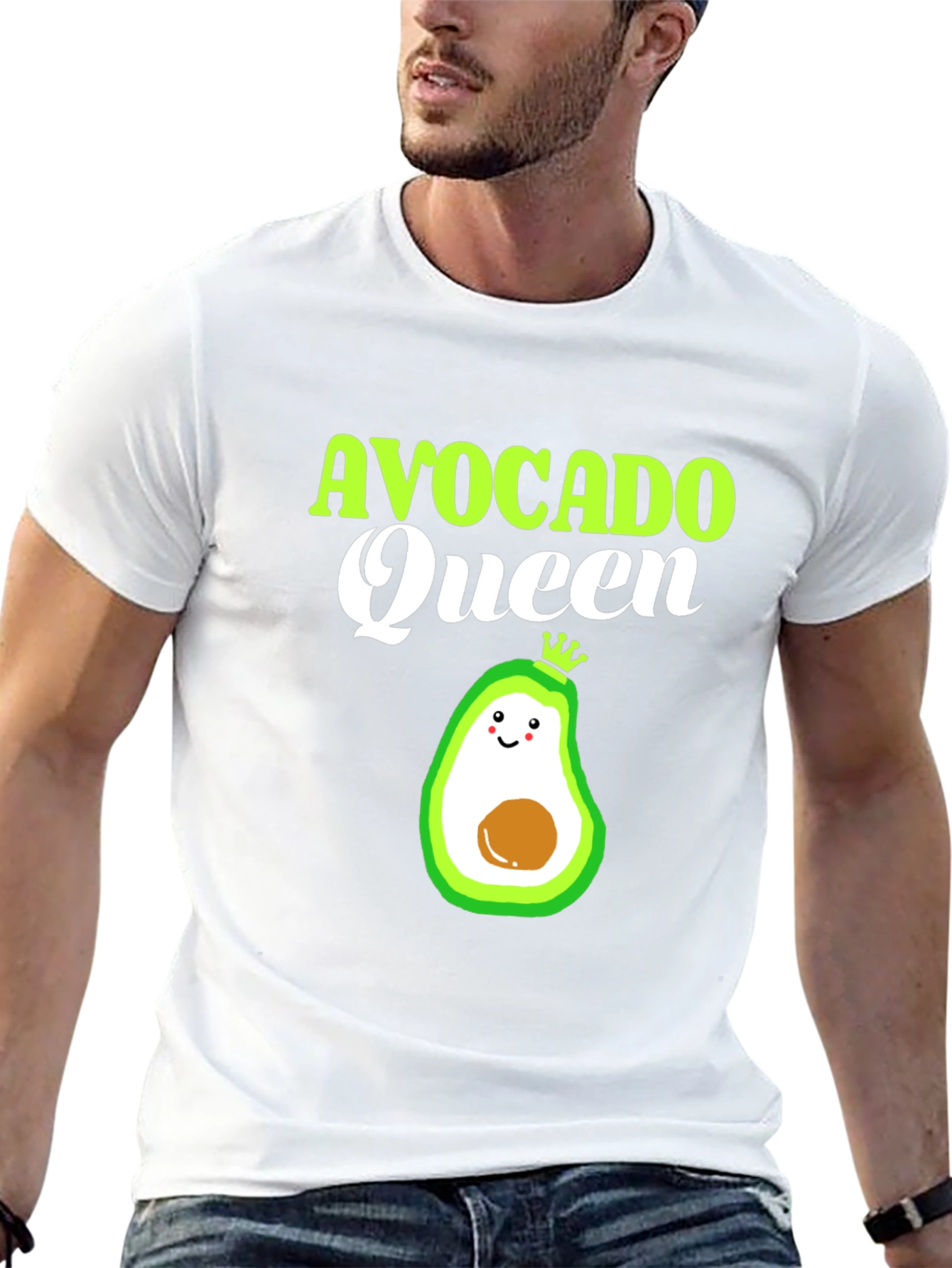 Camiseta Negra Avocado Queen Divertida