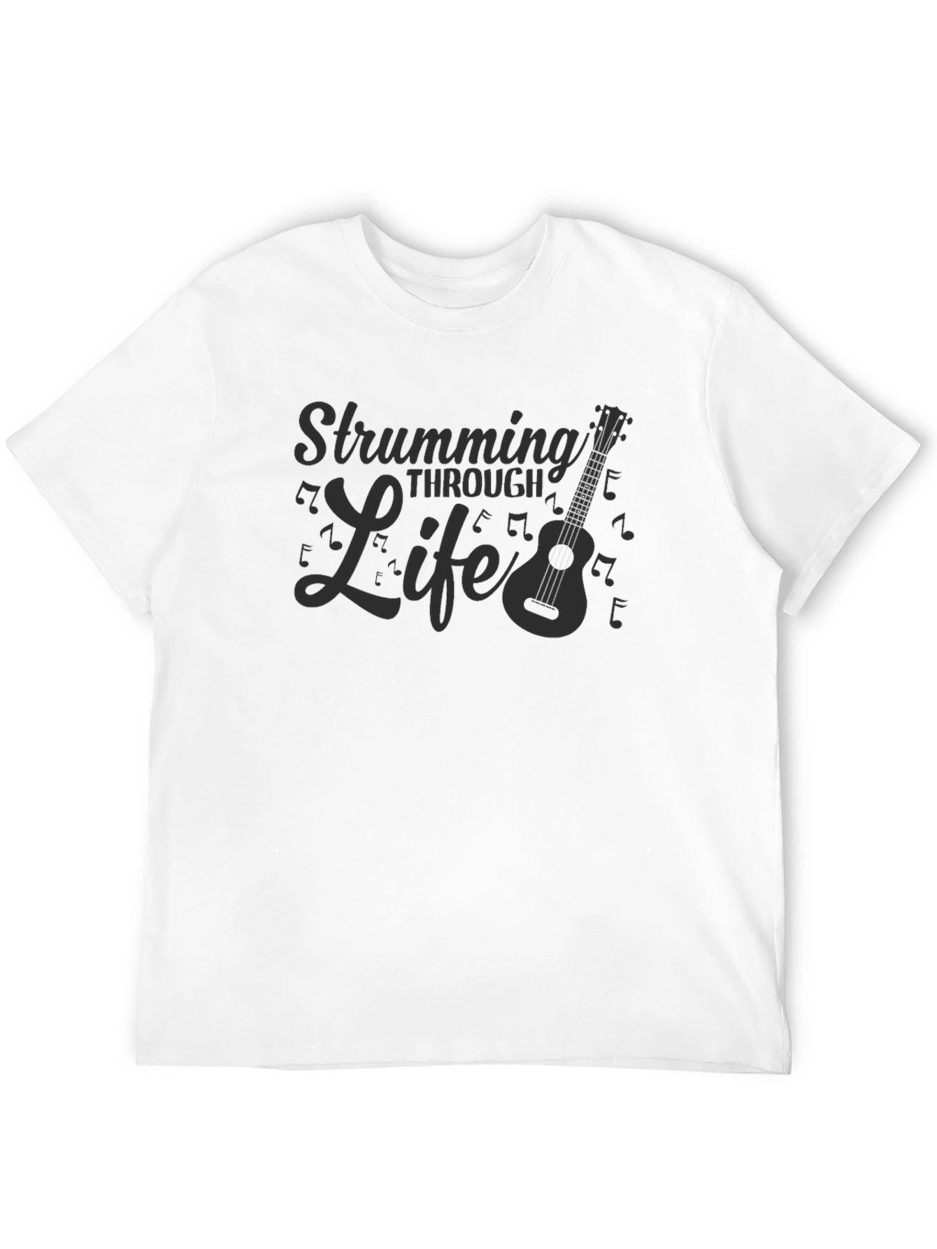 Camiseta Negra Strumming Through Life