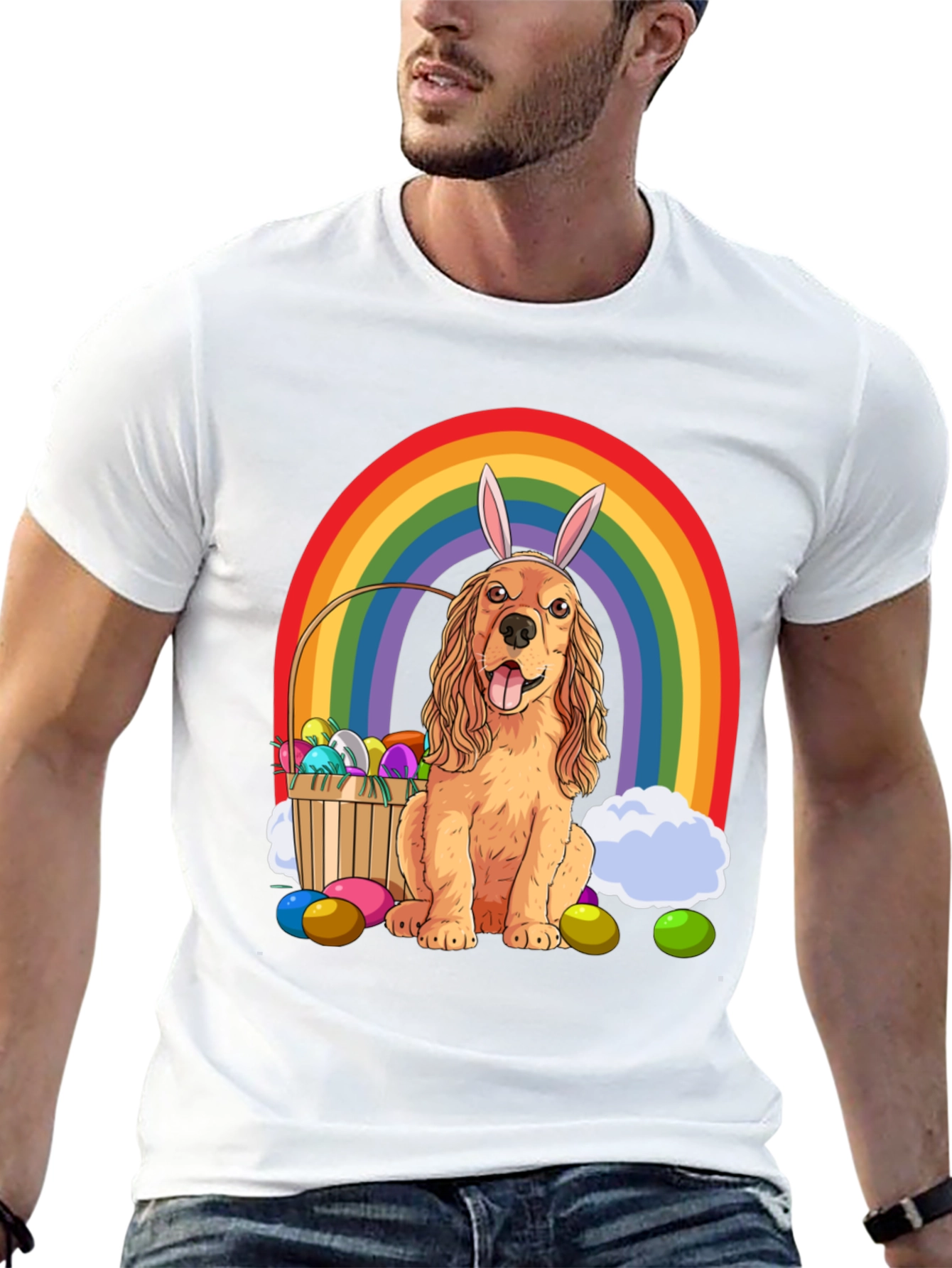 Camiseta Divertida Perro Cocker Spaniel Pascua