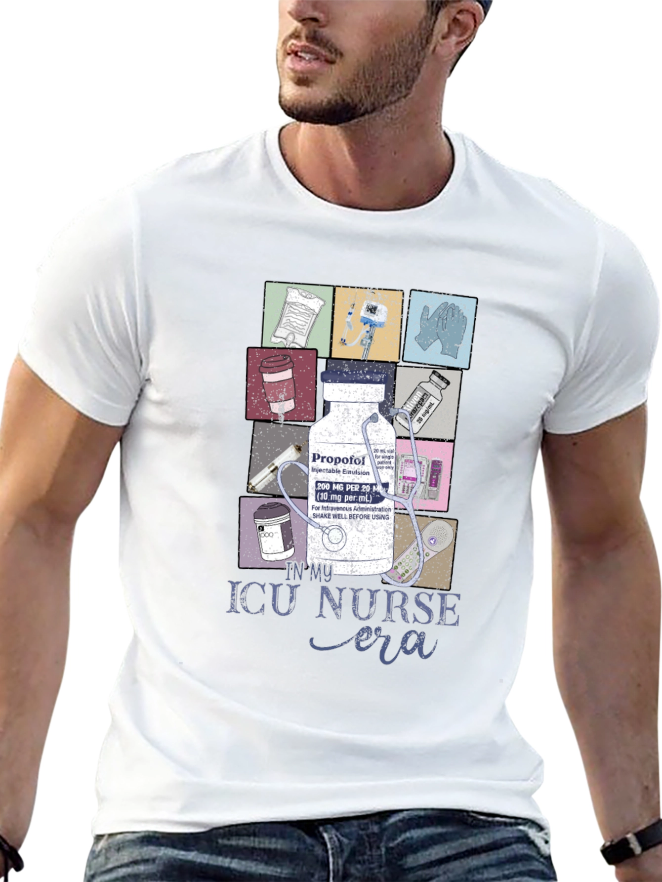 Camiseta Negra ICU Nurse Era