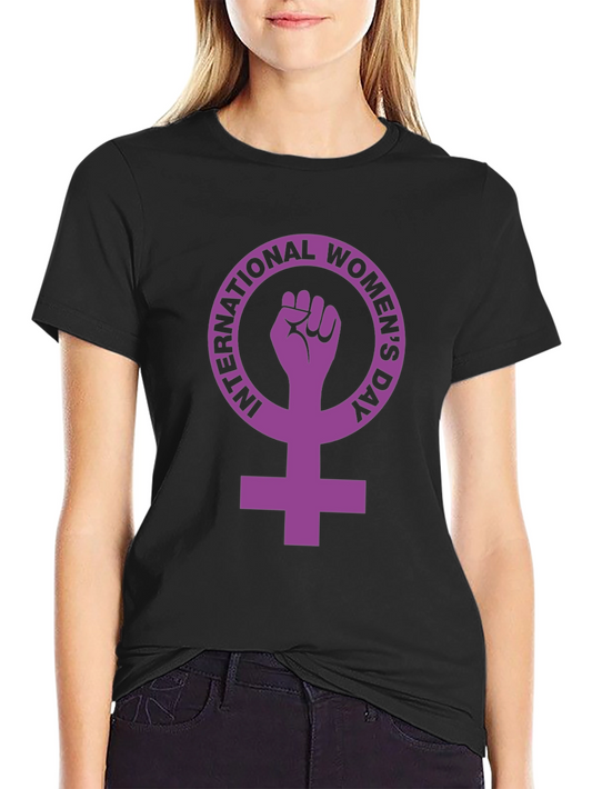 Camiseta Negra Día Internacional de la Mujer - Empoderamiento