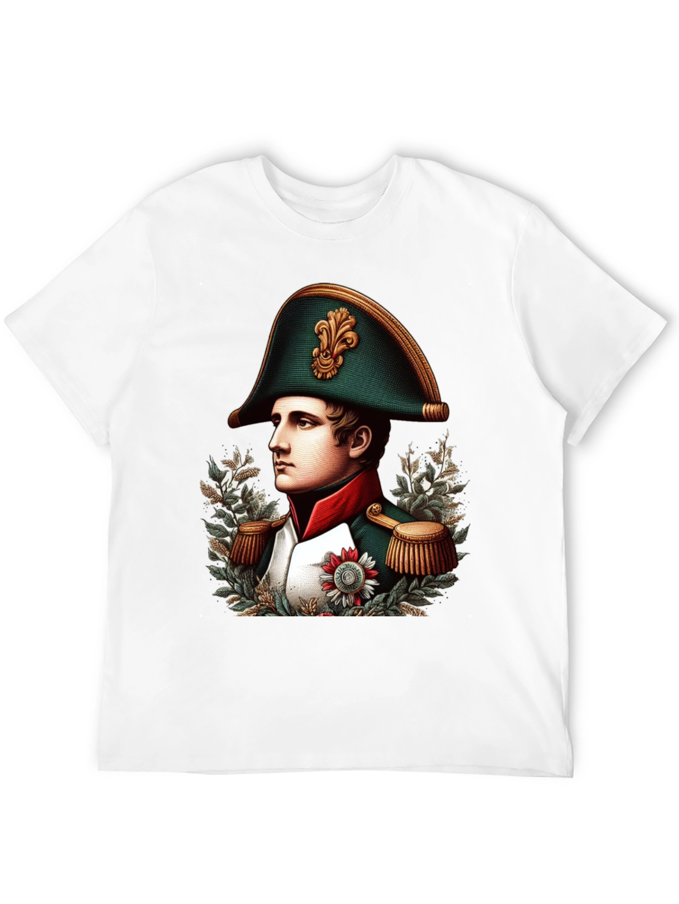 Camiseta Negra Napoleón Bonaparte Diseño Gráfico