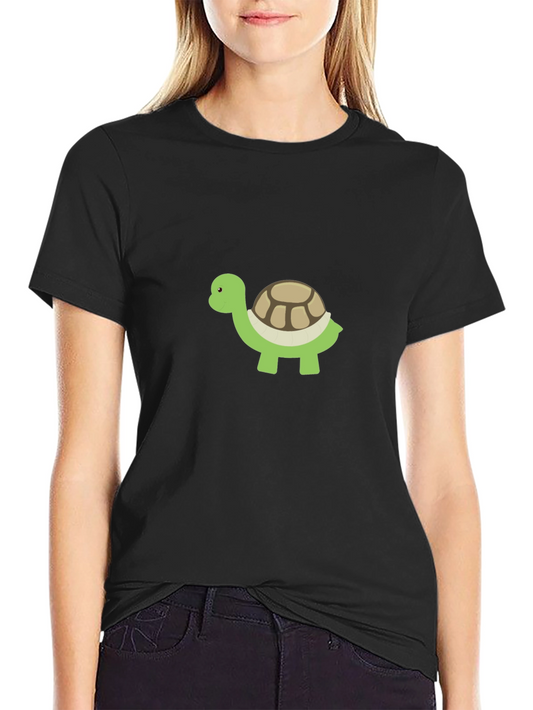 Camiseta Negra con Diseño de Tortuga