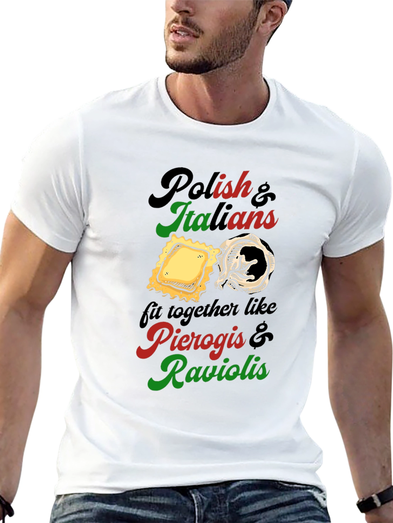 Camiseta Polacos e Italianos: Pierogis y Raviolis