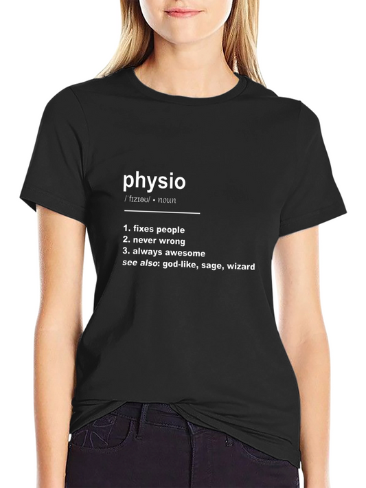 Camiseta Negra Physio: Divertida y Profesional