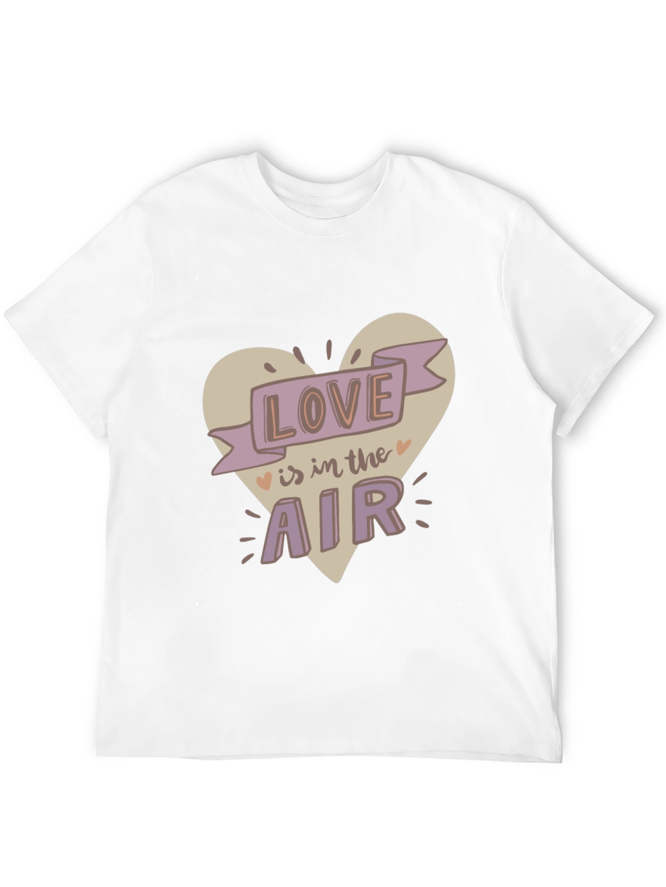 Camiseta Negra Estampado Romántico Love is in the Air