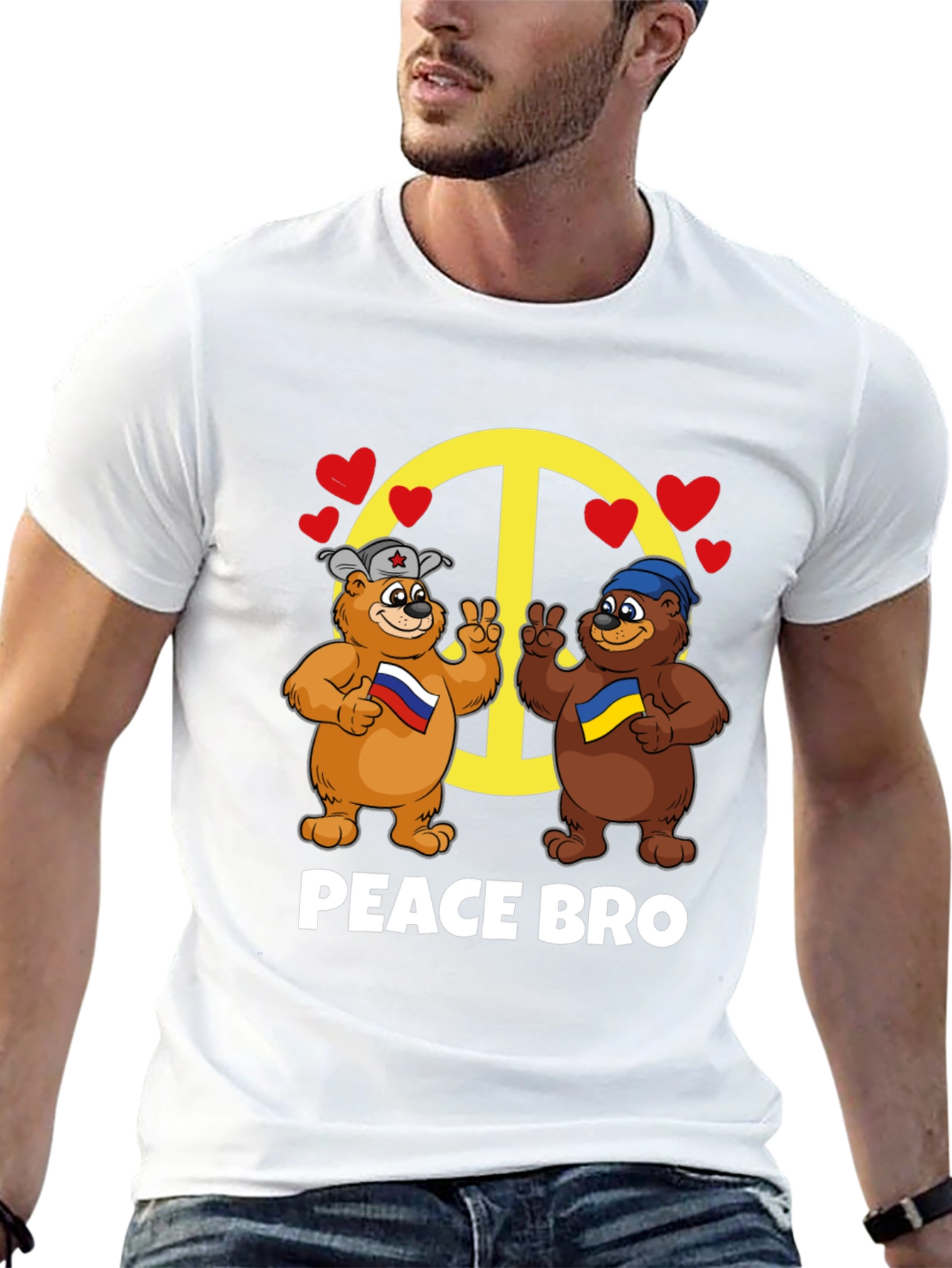 Camiseta Peace Bro: Osos Rusia-Ucrania