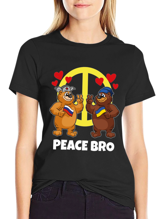 Camiseta Peace Bro: Osos Rusia-Ucrania