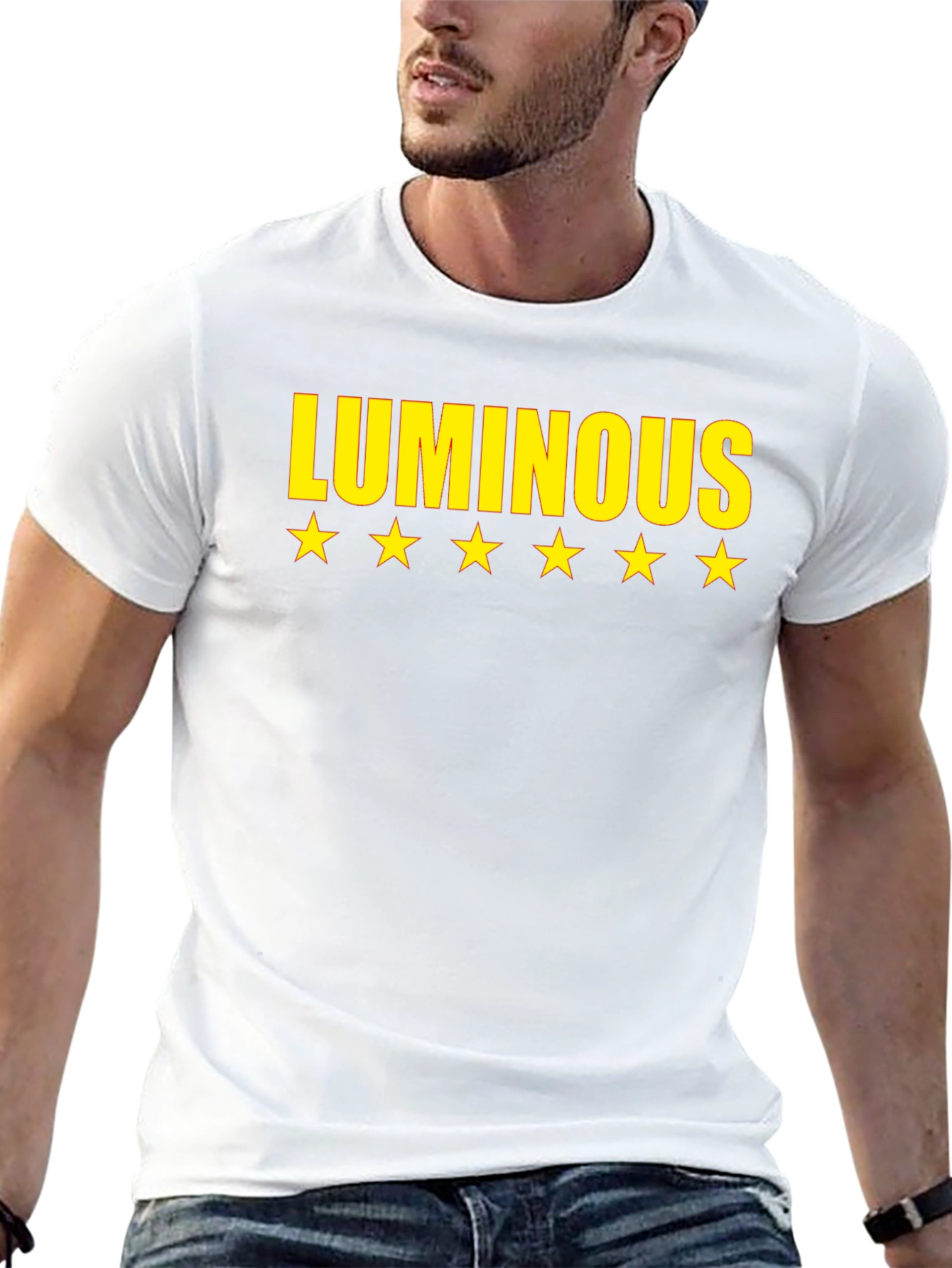 Camiseta Negra Luminous con Estrellas