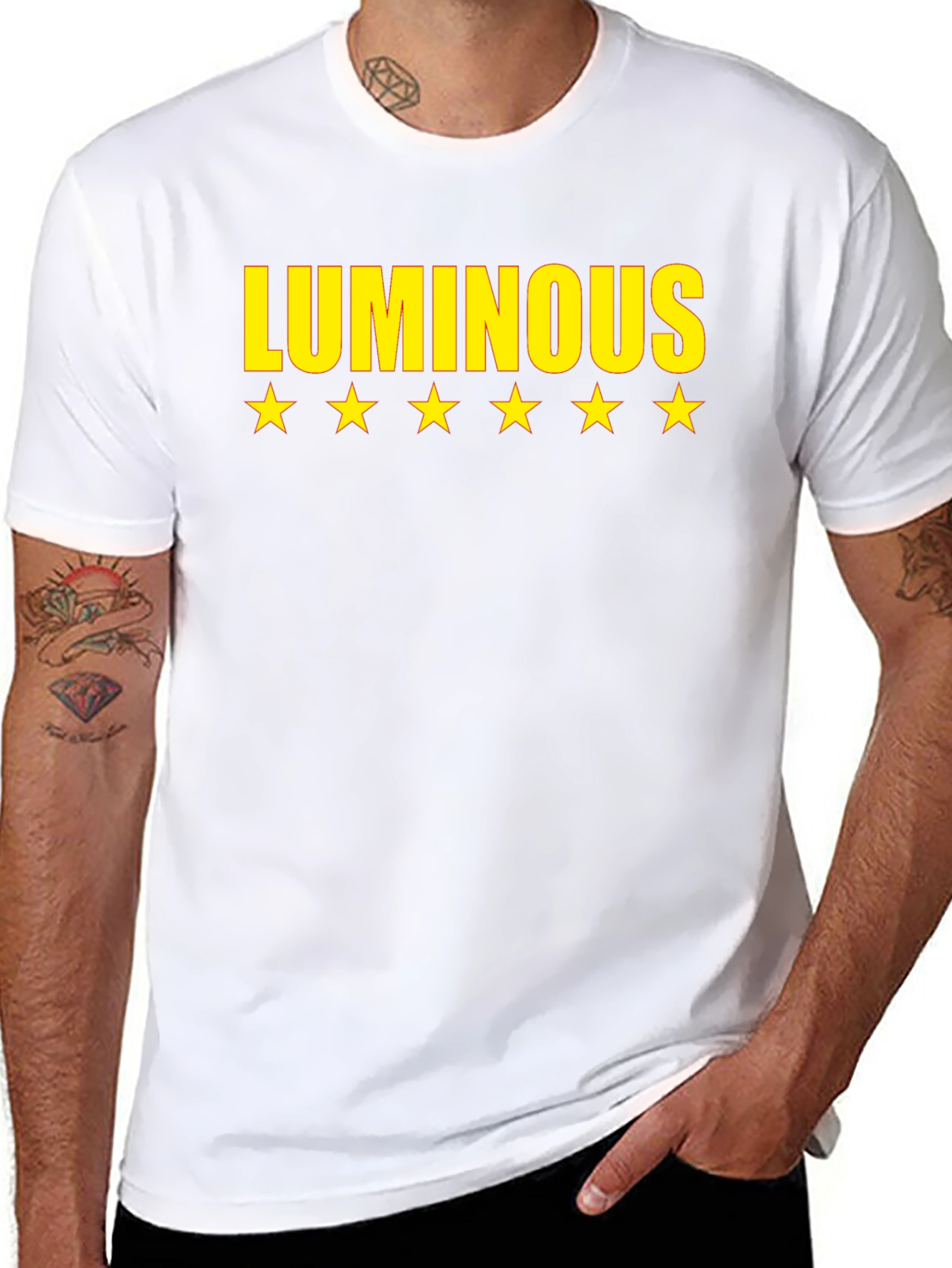 Camiseta Negra Luminous con Estrellas