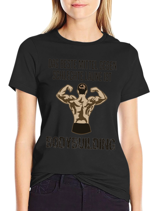 Camiseta Negra Bodybuilding Buena Onda